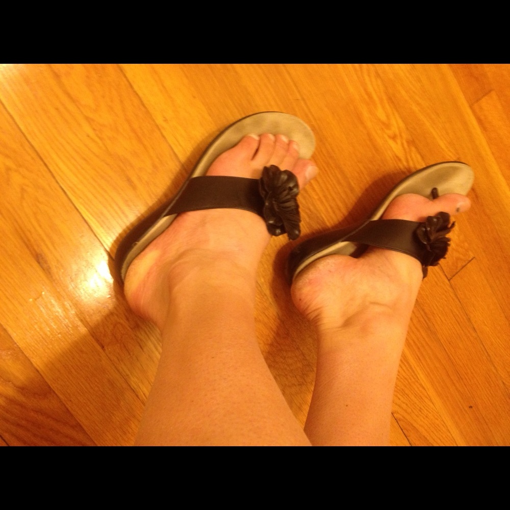 Well-worn women's sandals, ladies's size 8.5